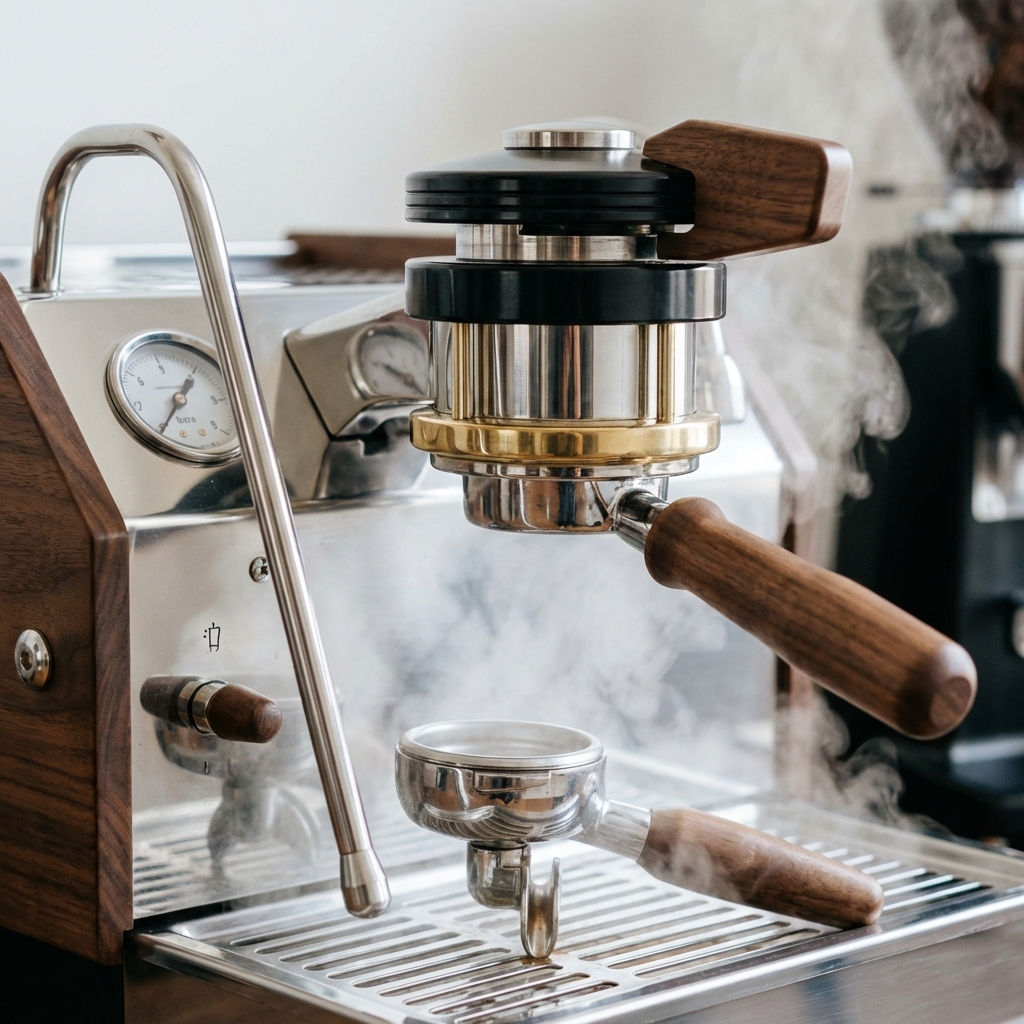 Espresso flow profiling machine