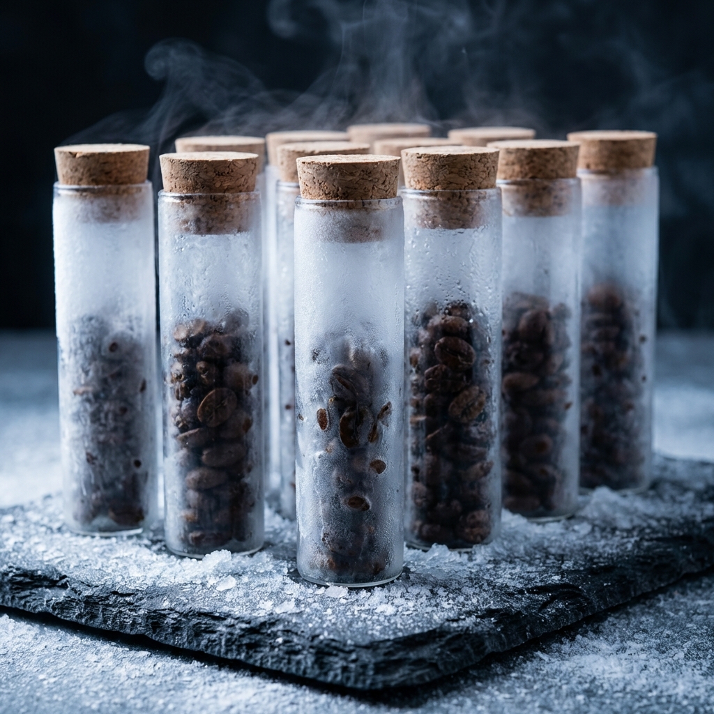 Frozen coffee storage
